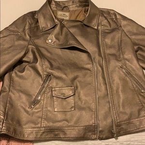 Gold leather jacket